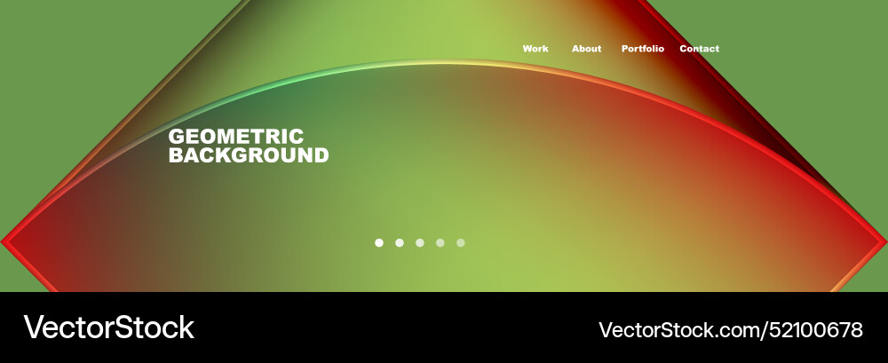 Circle triangle geometric web site page template vector image