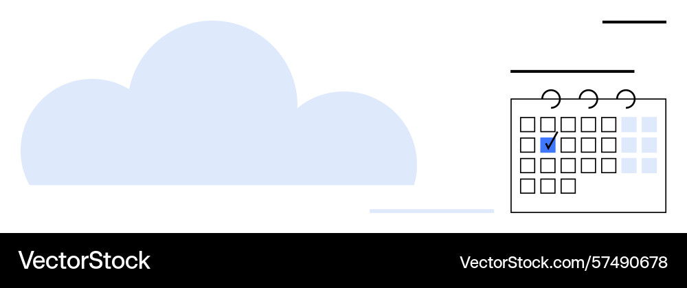 Cloud storage integration with calendar scheduling Cloud storage integration with calendar scheduling vector image