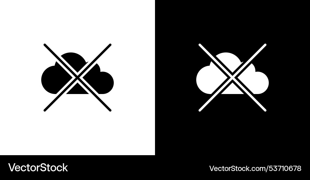 Cloud sync disable icon art design vector image