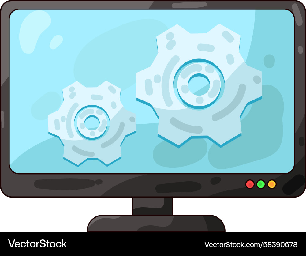 Computer Settings Interface Vector Image