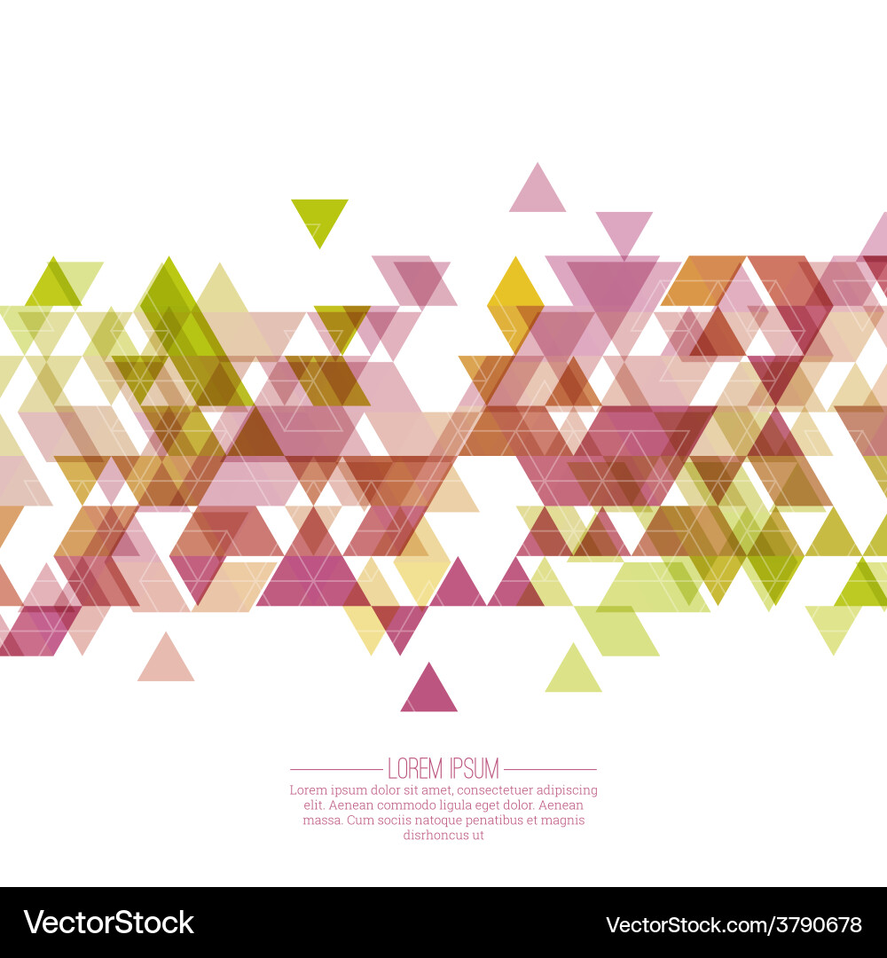 Creative abstract triangle pattern Vector Image