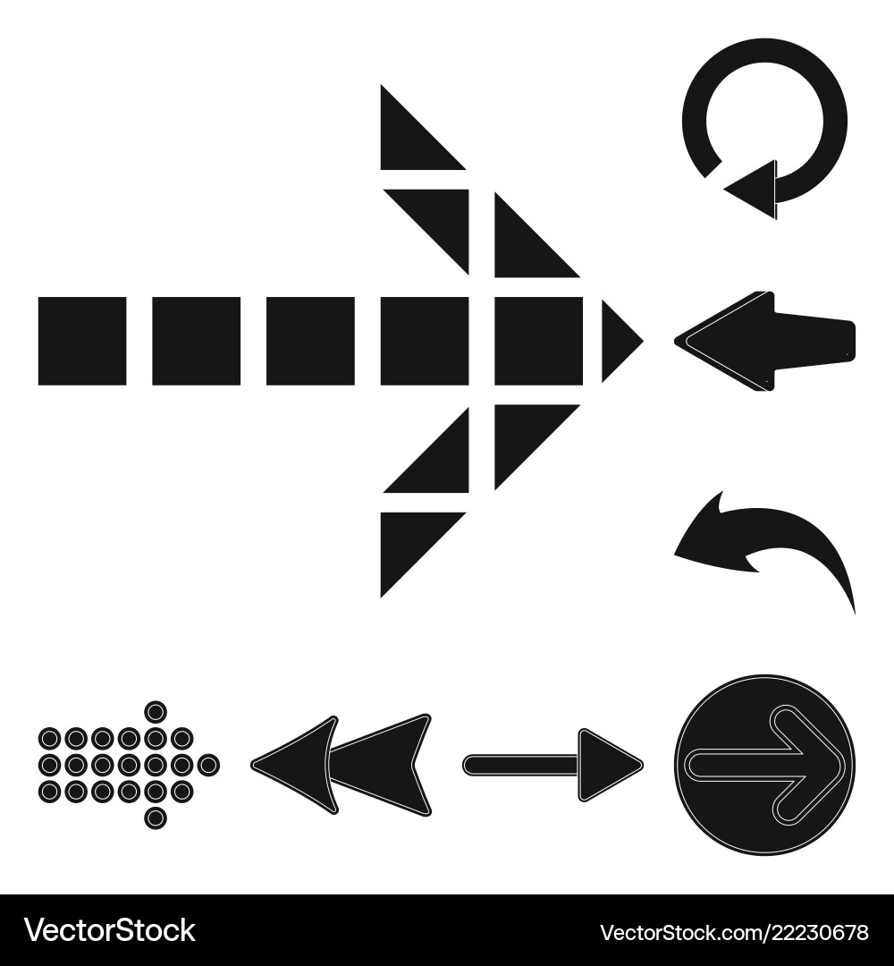 Design of element and arrow icon set Design of element and arrow icon set vector image