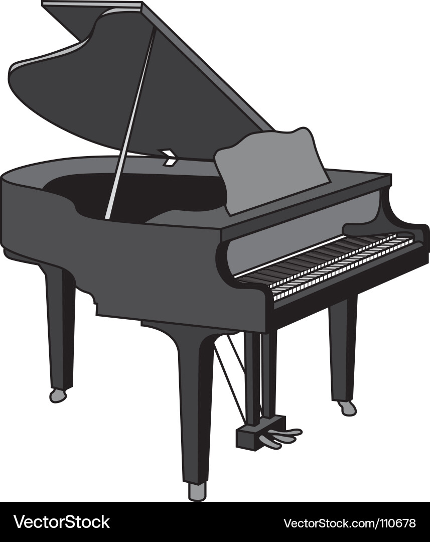 Elegant Grand Piano Vector Image