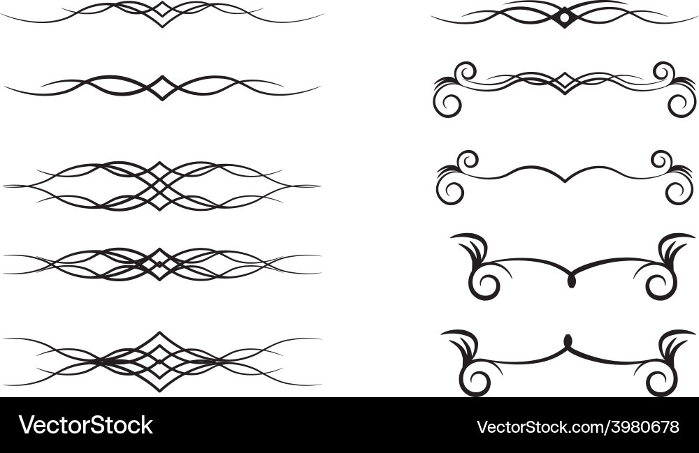 Elegant Swirl Decorative Elements Vector Image