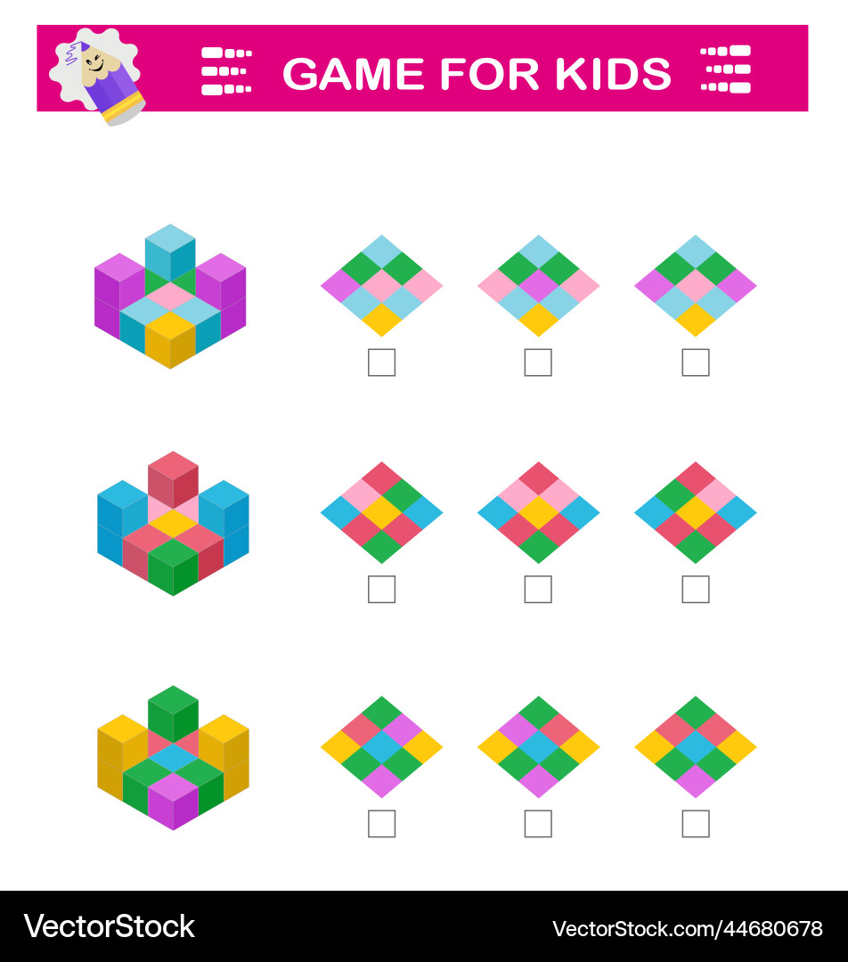 Logical puzzle game vector image