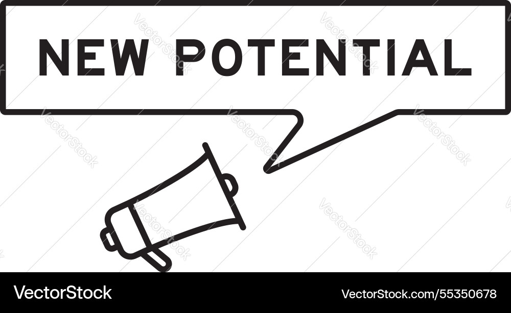 Megaphone icon with speech bubble in word new Vector Image