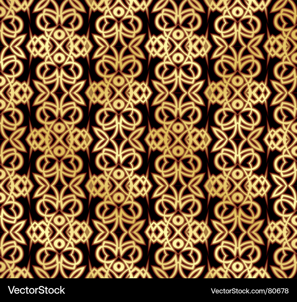 Ornate Gold Pattern Vector Image