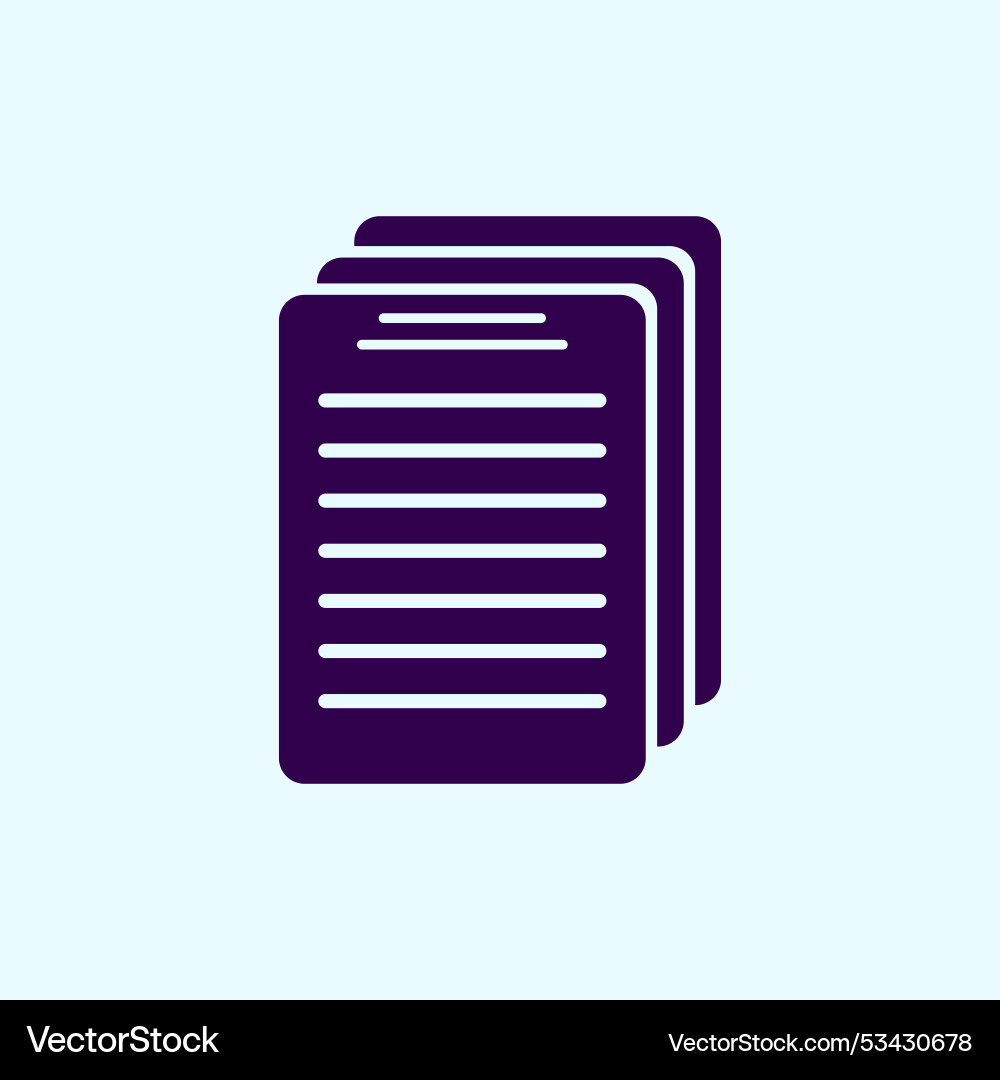 Paper icon with three layers of sheets Paper icon with three layers of sheets vector image