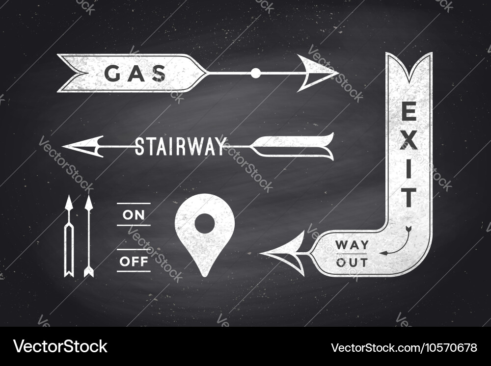 Set of vintage arrows and banners Vector Image