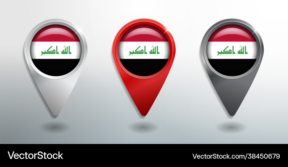 3d pointer tag and location marker with round 3d pointer tag and location marker with round vector image