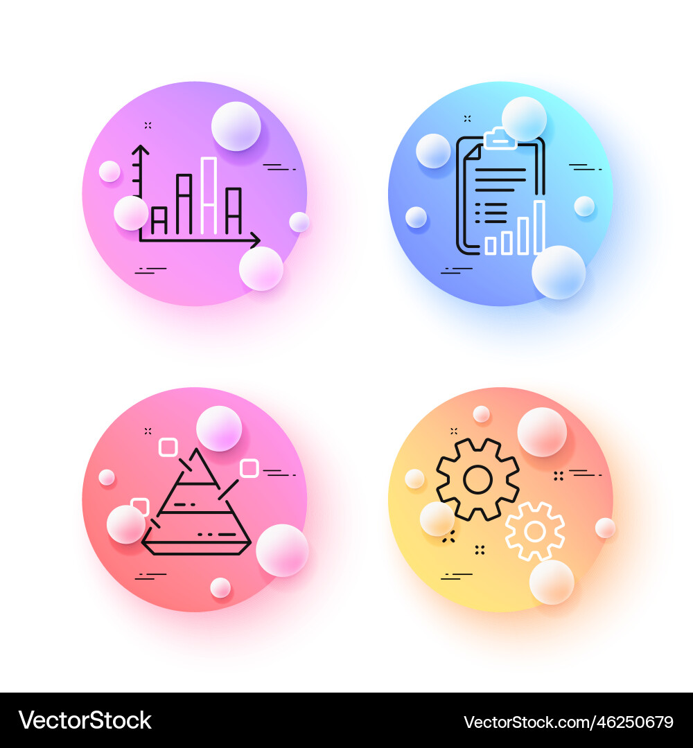 Diagram graph checklist and work minimal line Diagram graph checklist and work minimal line vector image