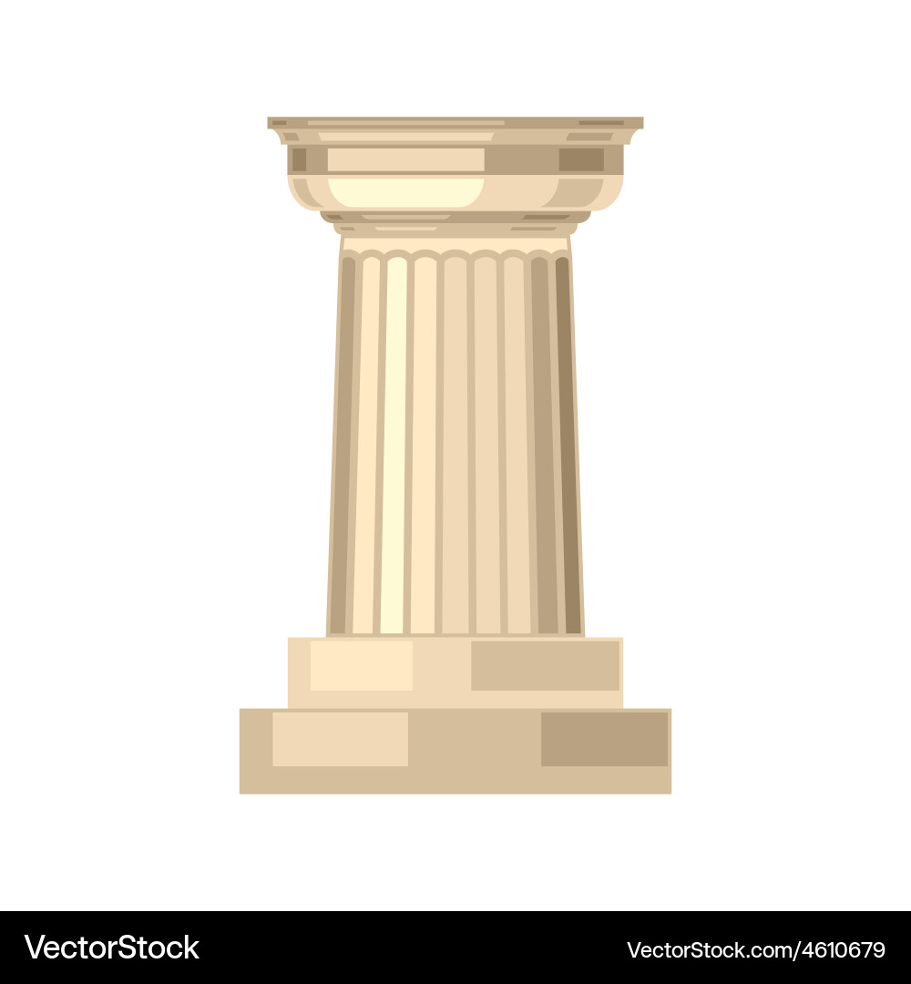 Doric realistic antique greek marble column Vector Image