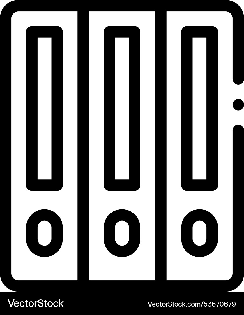 Folder icon thin linear style design isolated Folder icon thin linear style design isolated vector image
