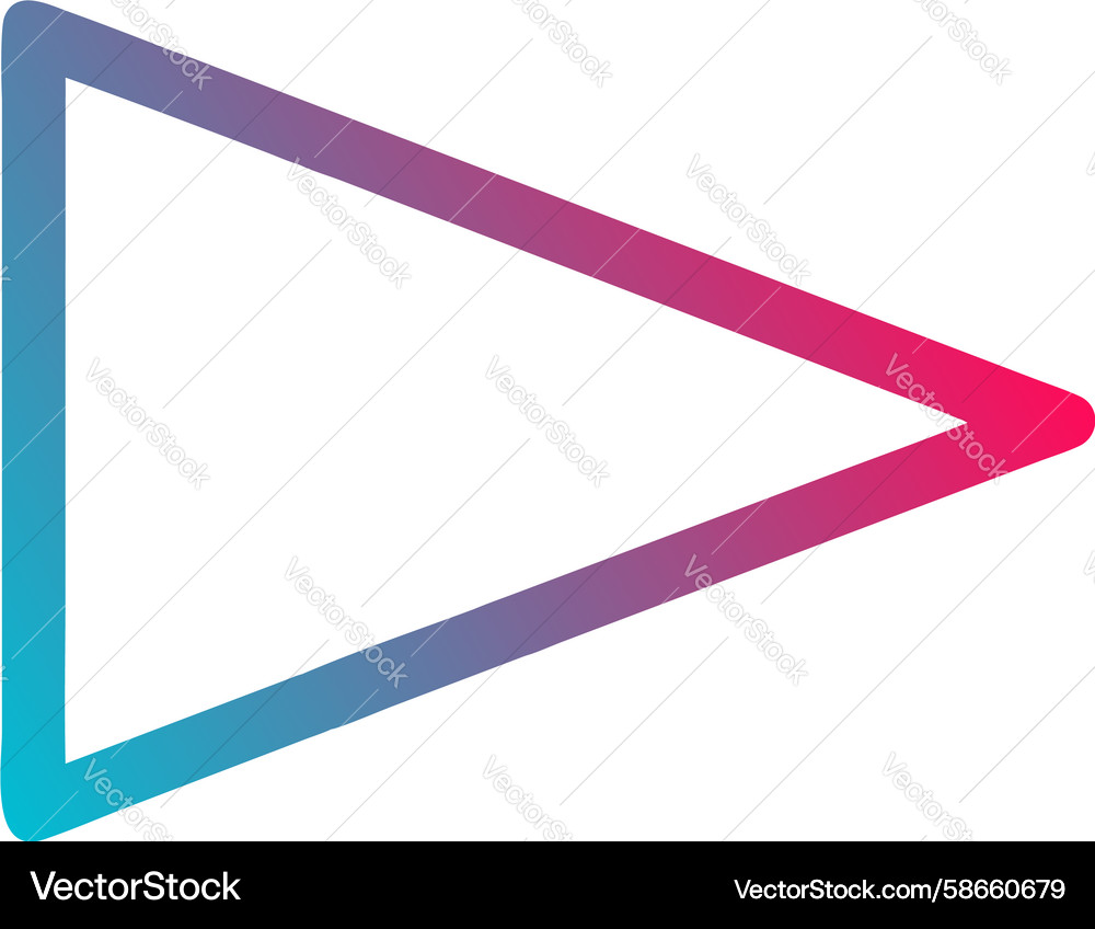 Gradient play button triangle media icon design Vector Image