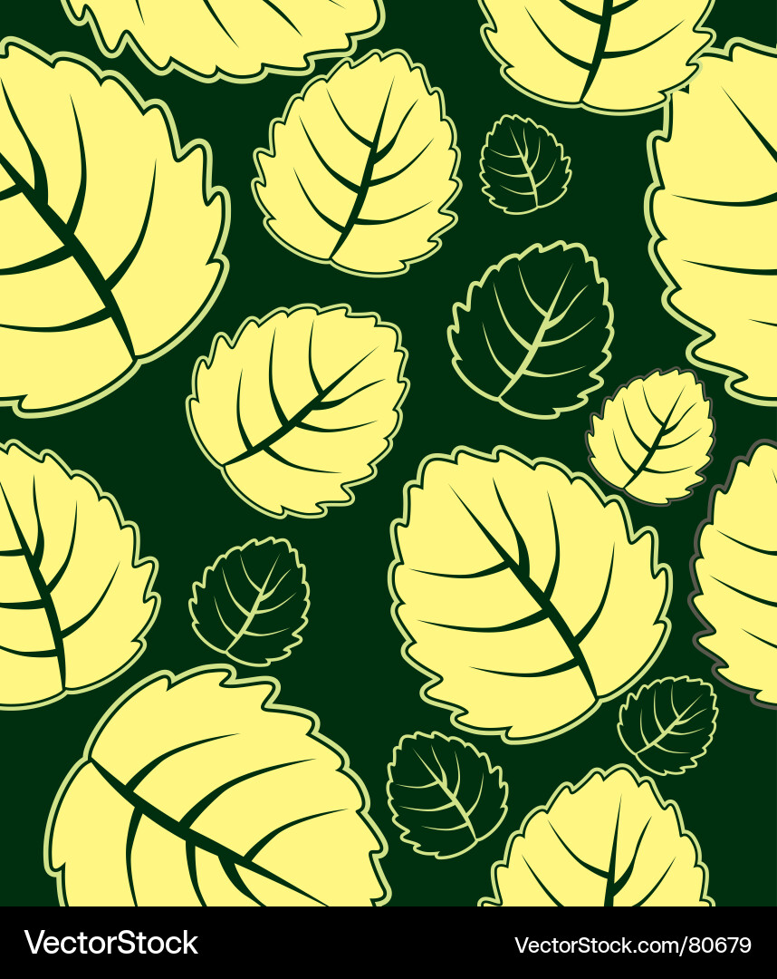 Leafy Seamless Pattern vector image
