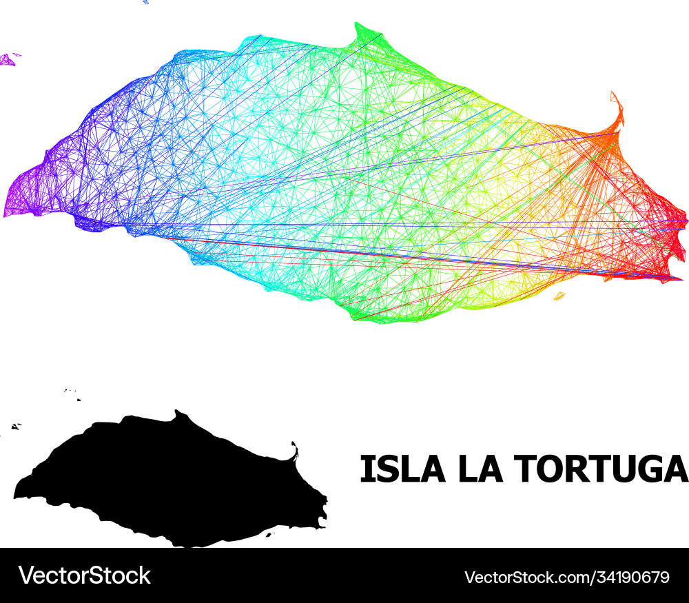 Linear map isla la tortuga with spectrum Linear map isla la tortuga with spectrum Vector Image