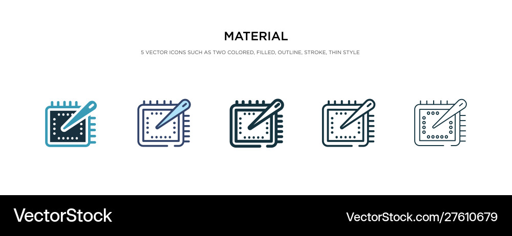Material icon in different style two colored Material icon in different style two colored vector image