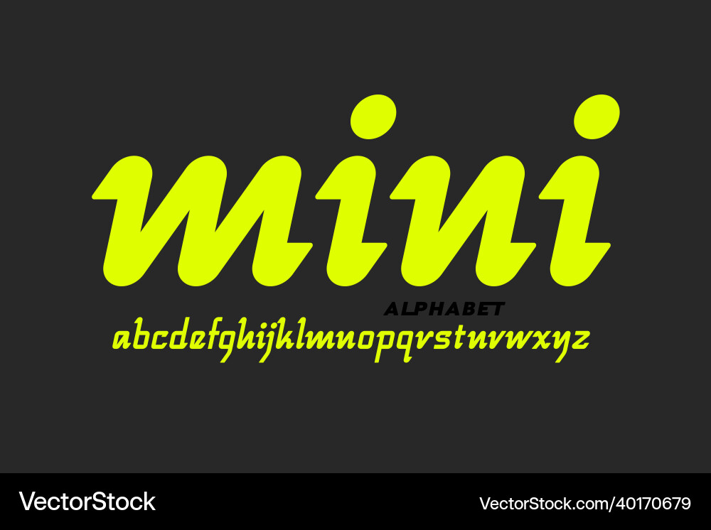 Modern lowercase style font Modern lowercase style font vector image