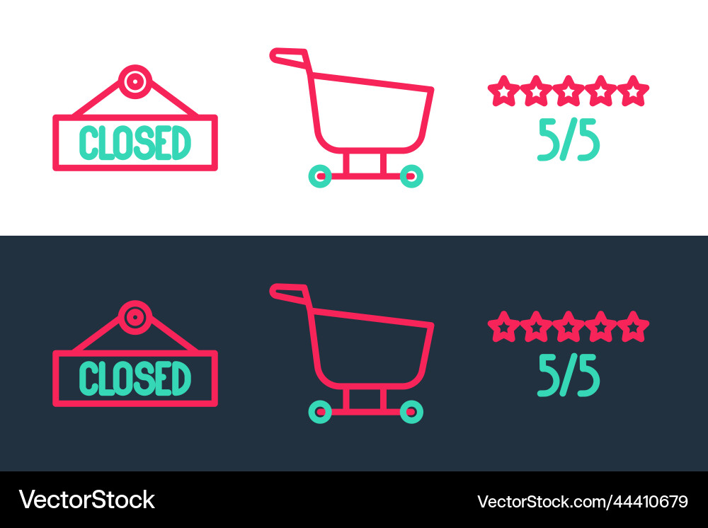 Set line consumer or customer product rating Set line consumer or customer product rating vector image