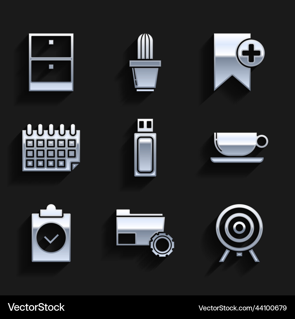 Set usb flash drive folder settings with gears Set usb flash drive folder settings with gears Vector Image