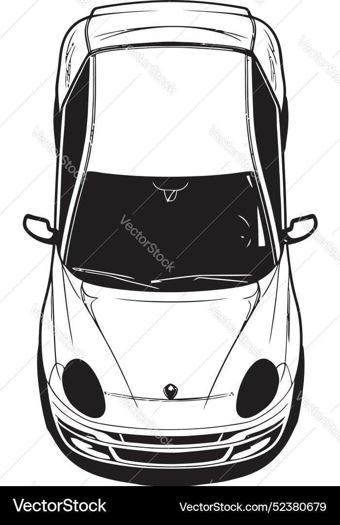 Skyglide gliding car top view symbol aerodrive Skyglide gliding car top view symbol aerodrive vektorbild