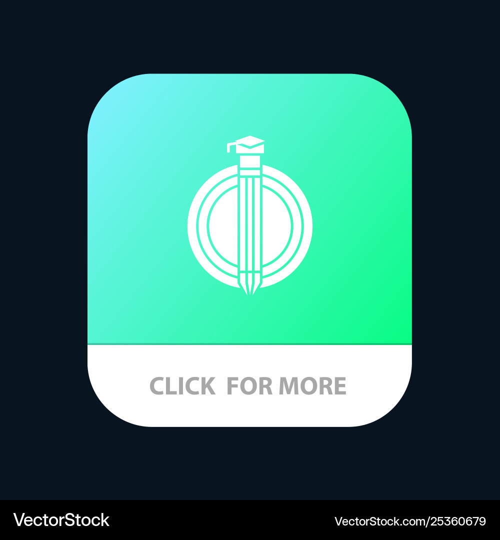 Success degree bonus graduate mobile app button Success degree bonus graduate mobile app button vector image