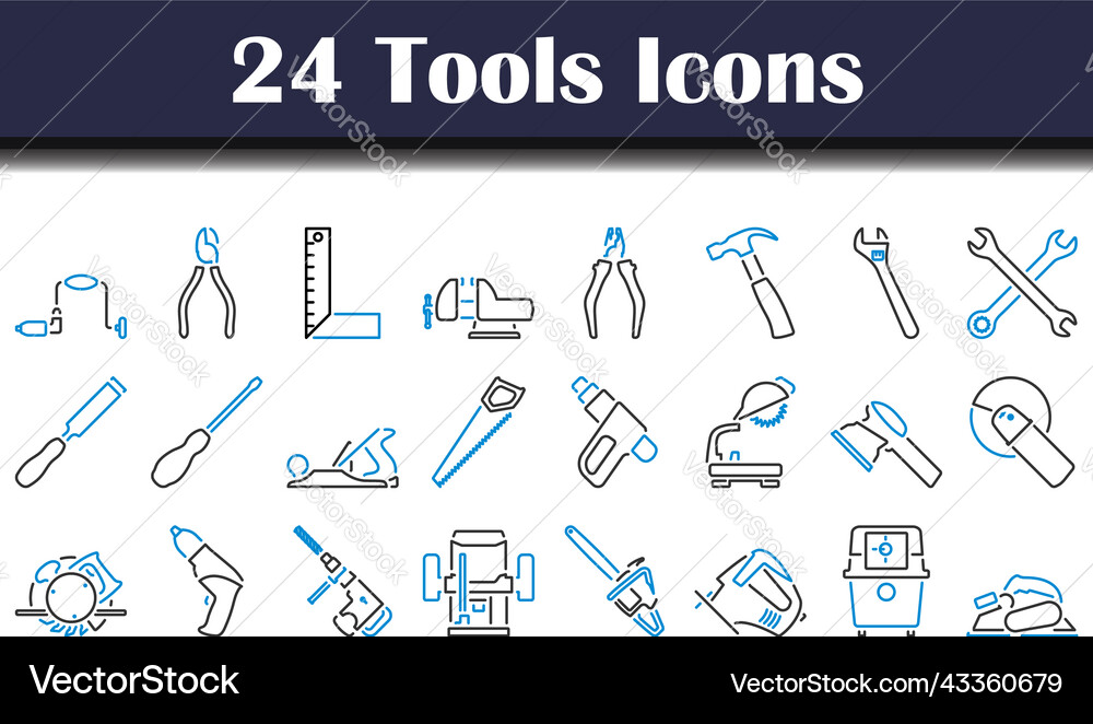 Tools icon set Royalty Free Vector Image - VectorStock