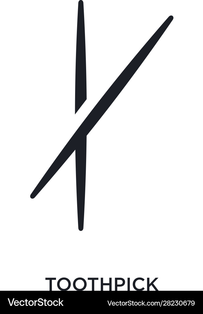 Toothpick isolated icon simple element from vector image