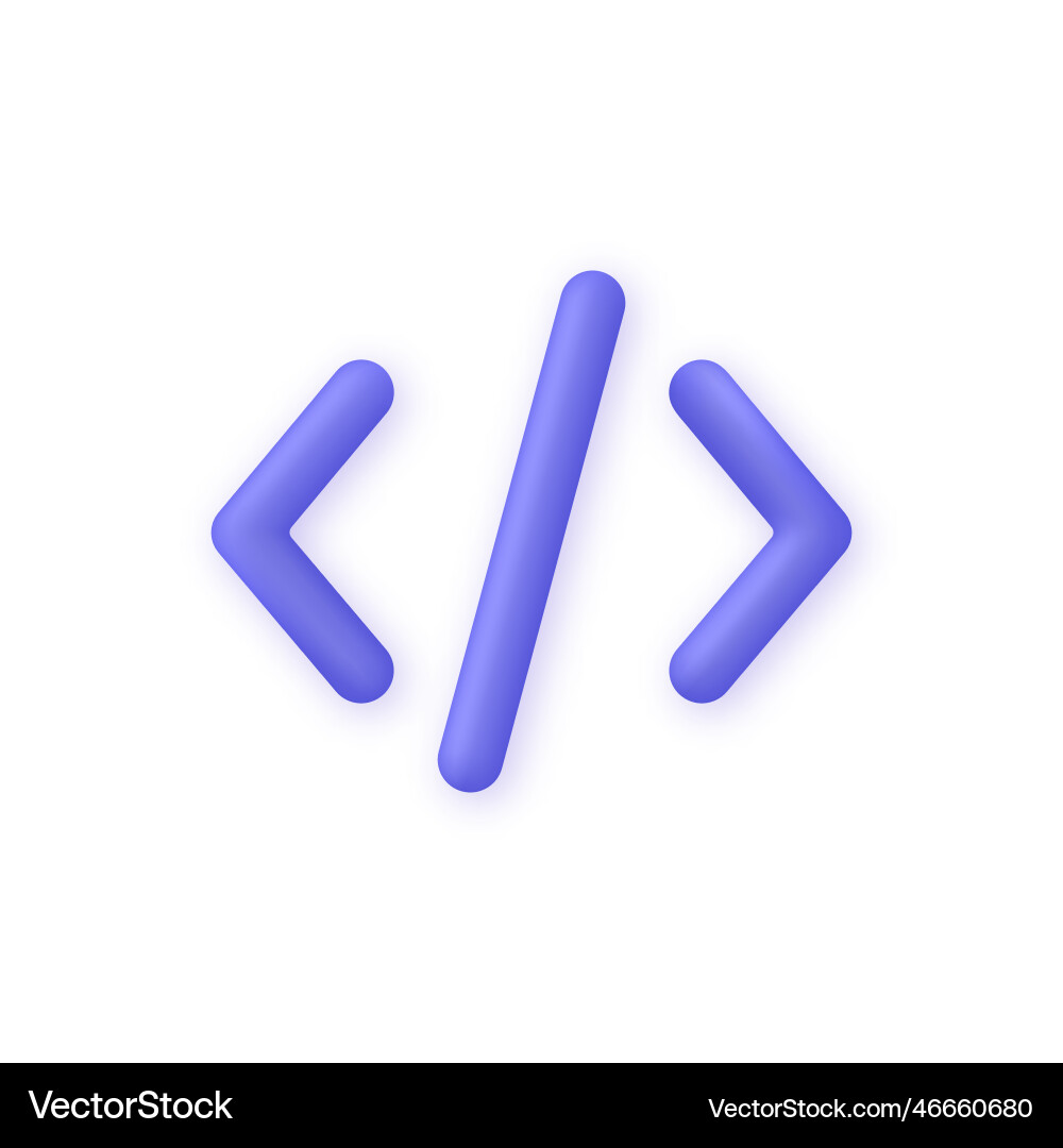 3D Code Icon - Programmierung vektorbild