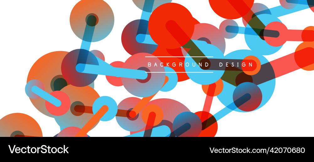 Abstract background round dots connected by lines Vector Image
