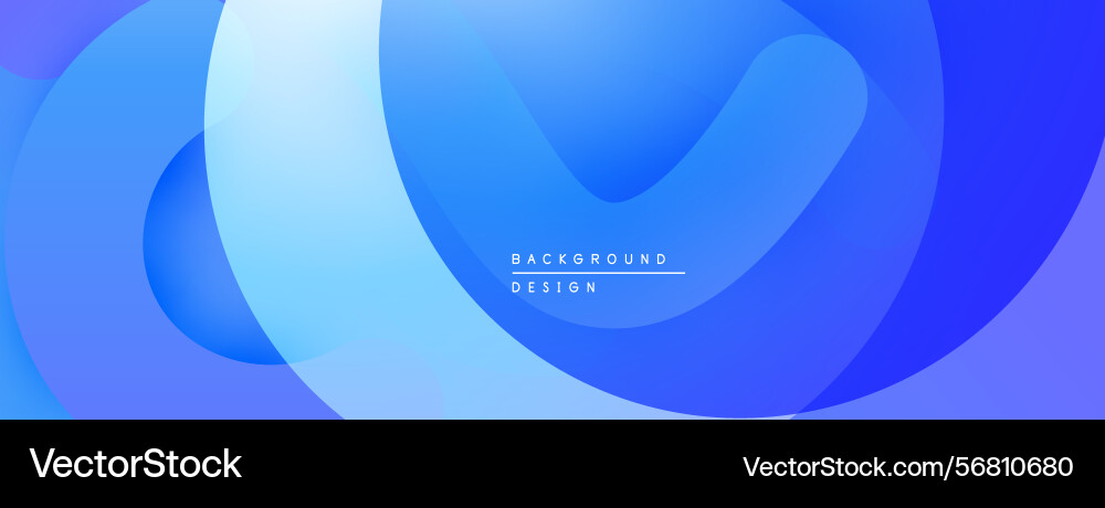 Abstract blue waves overlap creating dynamic vector image