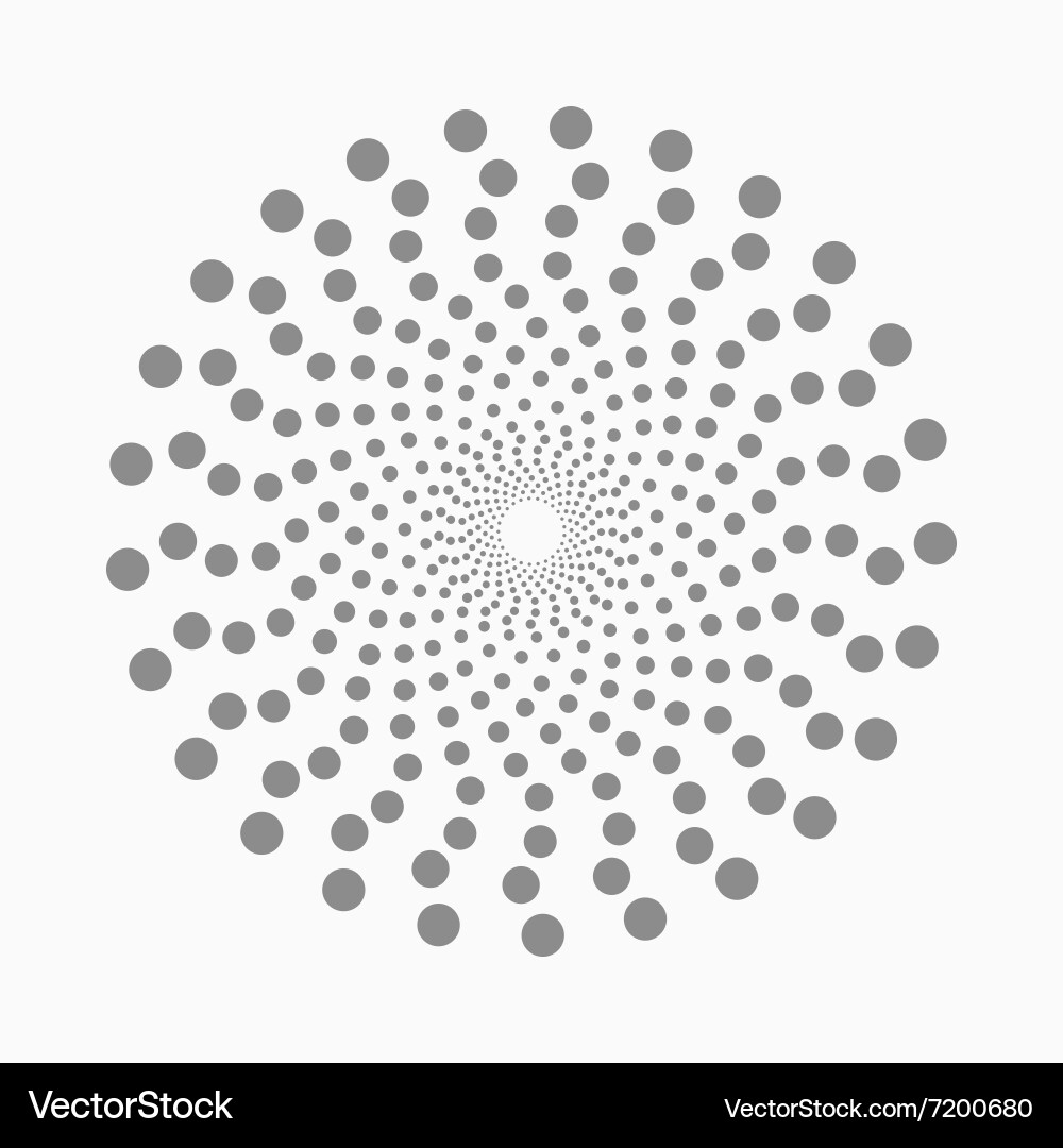 Abstract dotted shape design element vector image