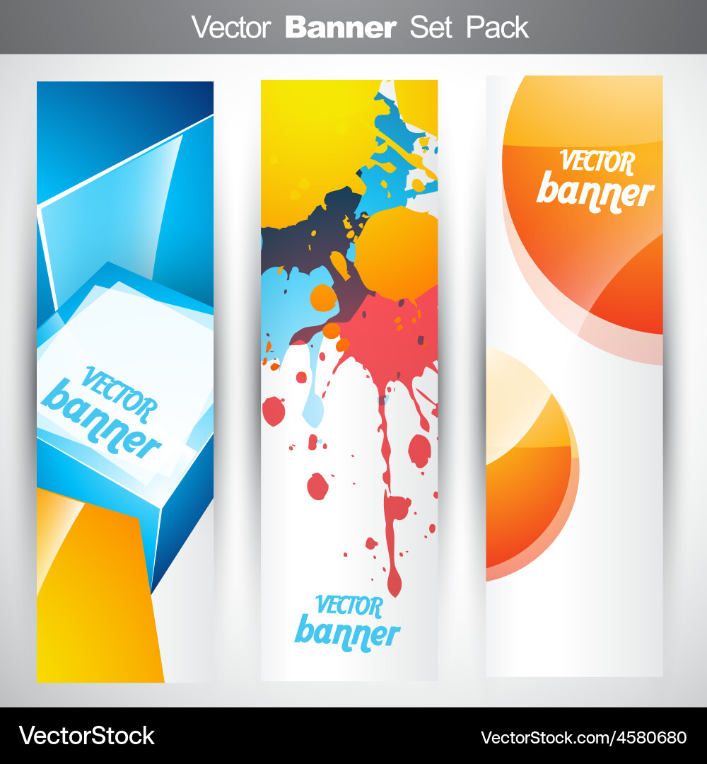 Abstract vertical headers vector image