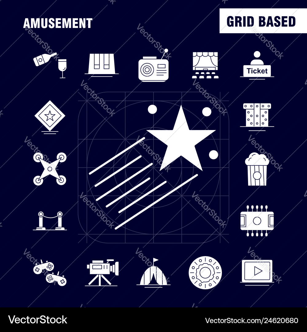 Amusement solid glyph icon for web print Amusement solid glyph icon for web print vector image