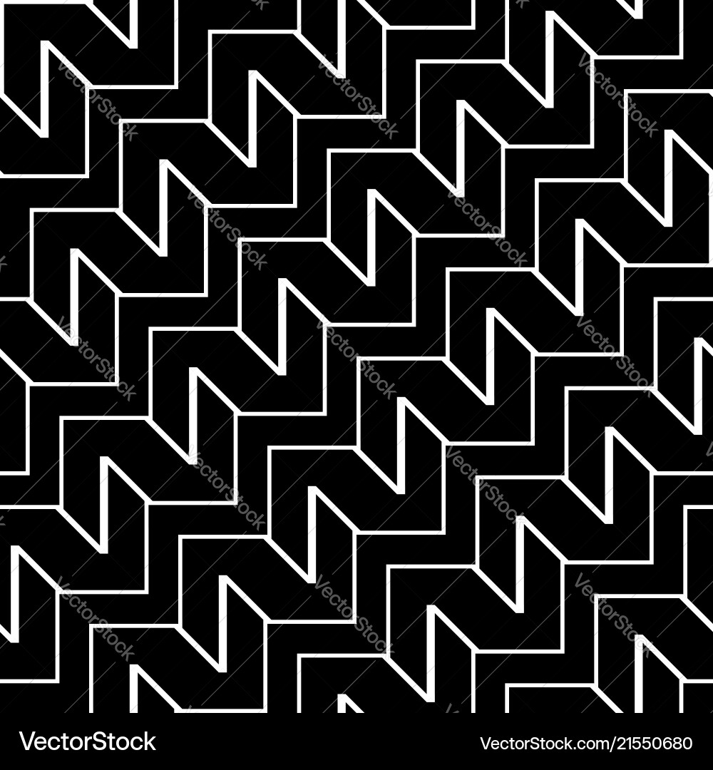 Design seamless monochrome zigzag pattern Vector Image