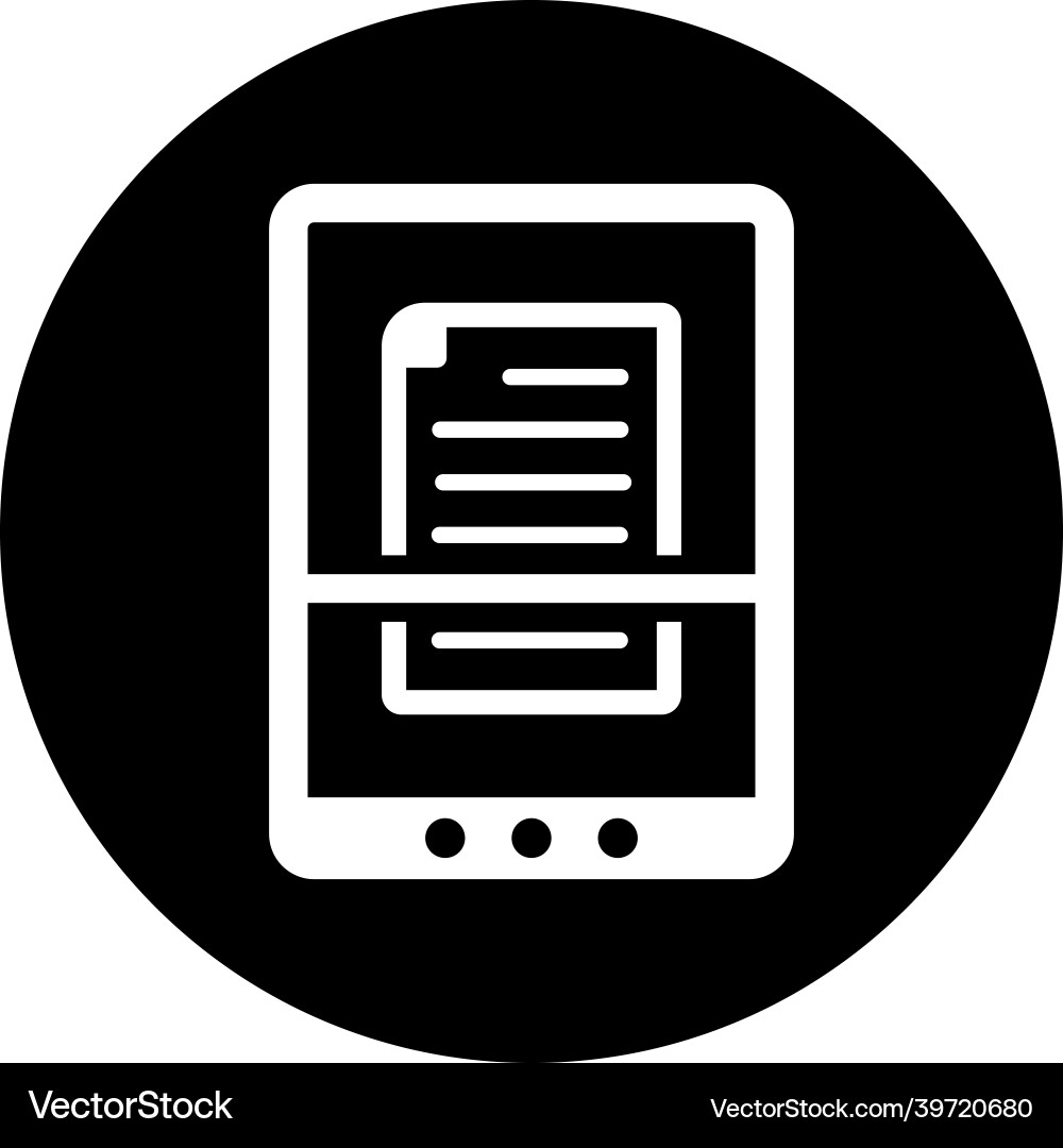 Document scan icon black graphics Vector Image