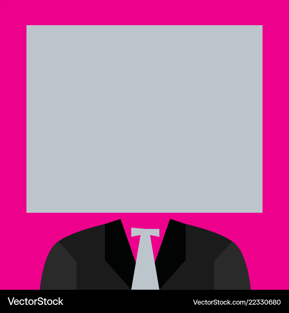 Empty Tuxedo Square Template vector image