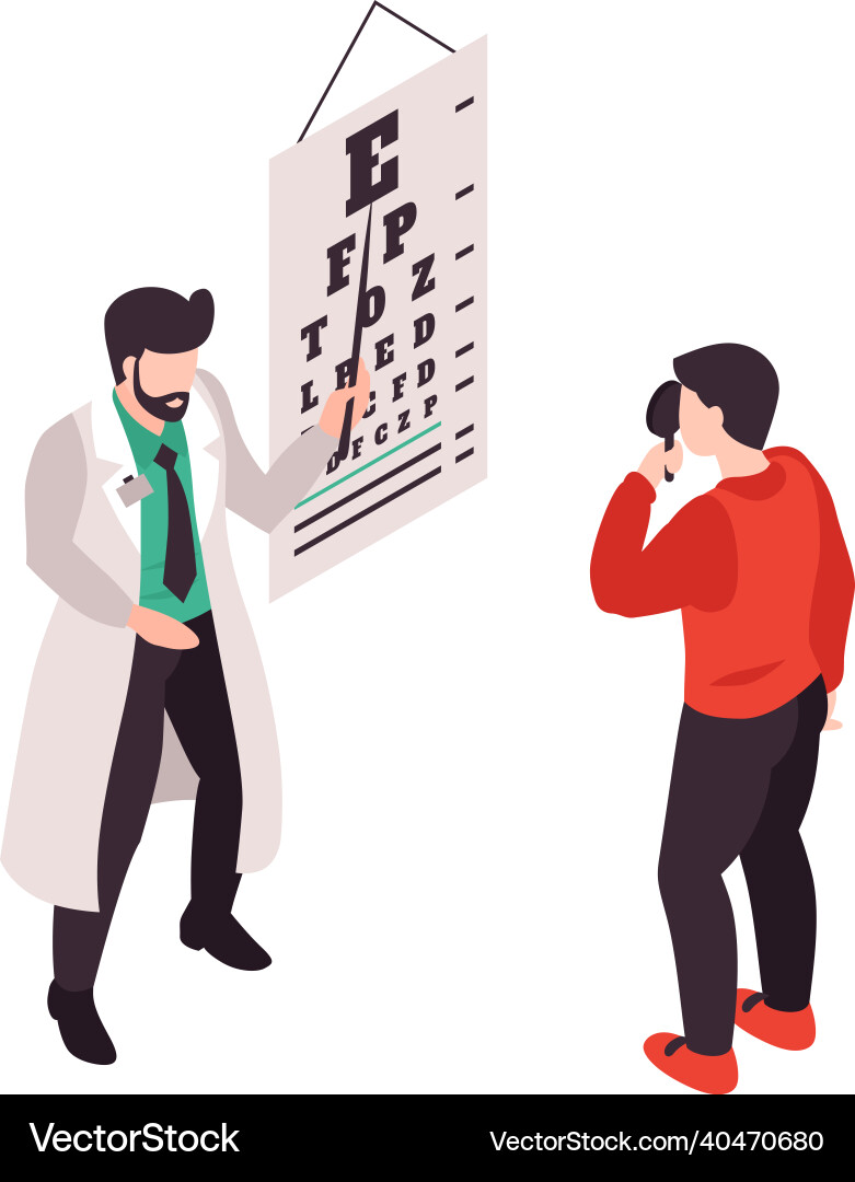 Eye chart test composition Eye chart test composition vector image