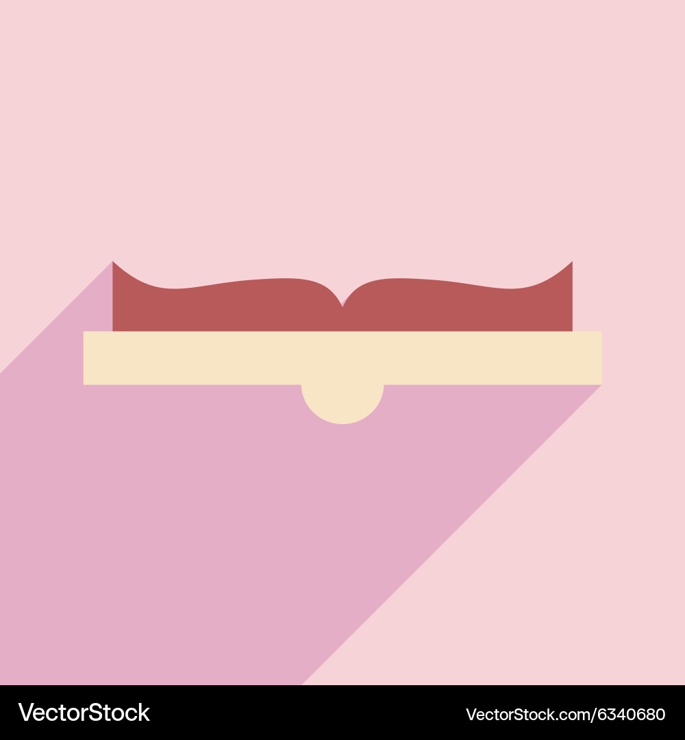 Flat with shadow icon and mobile application open vector image