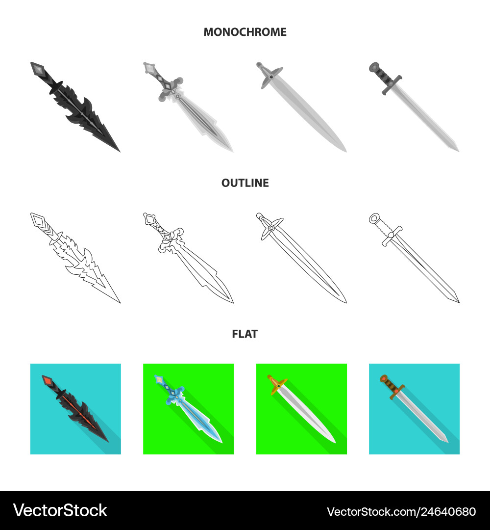 Isolated object of game and armor sign set Isolated object of game and armor sign set vector image