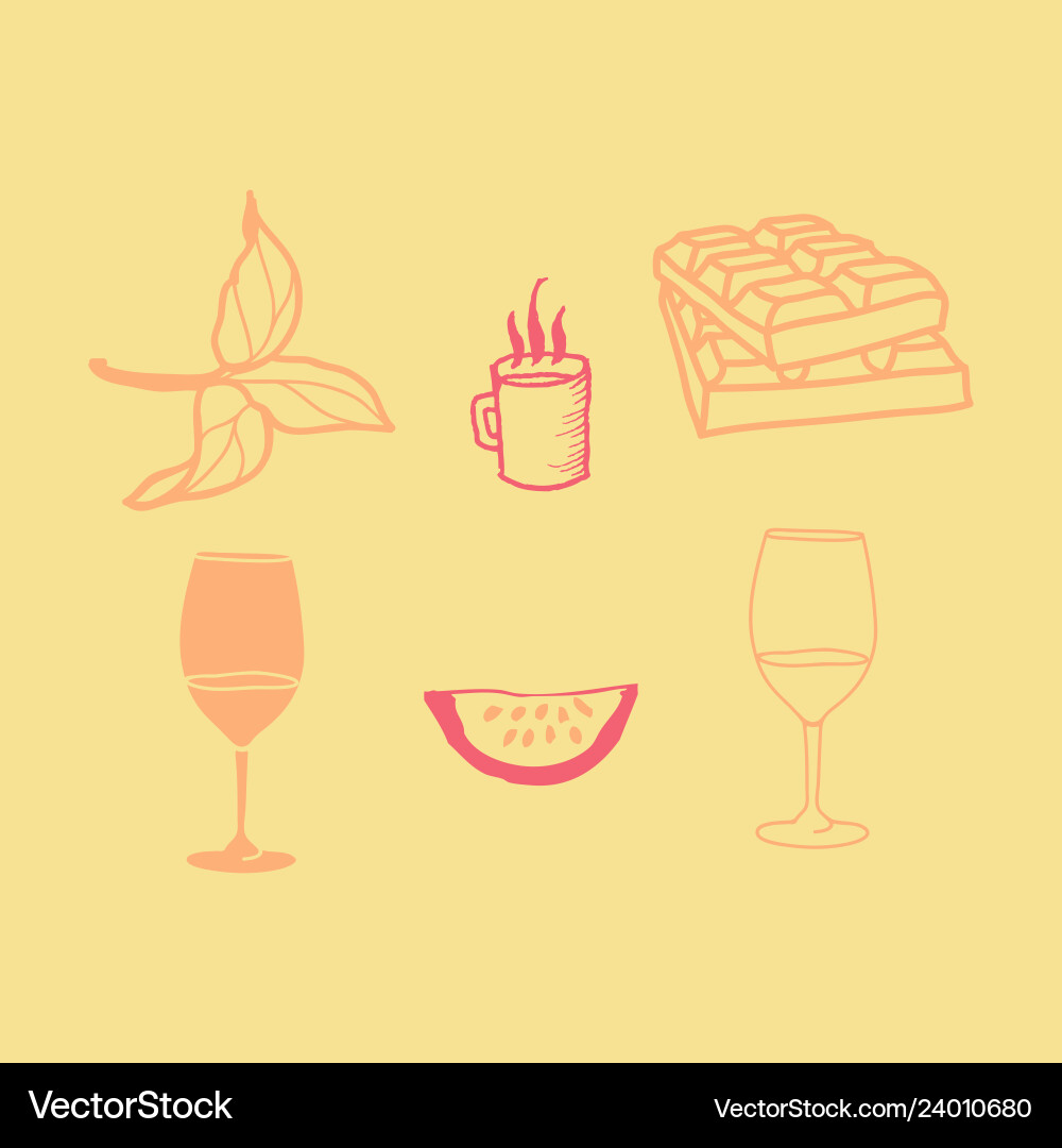 Kitchen set icon in vintage hand drawn style Kitchen set icon in vintage hand drawn style Vector Image