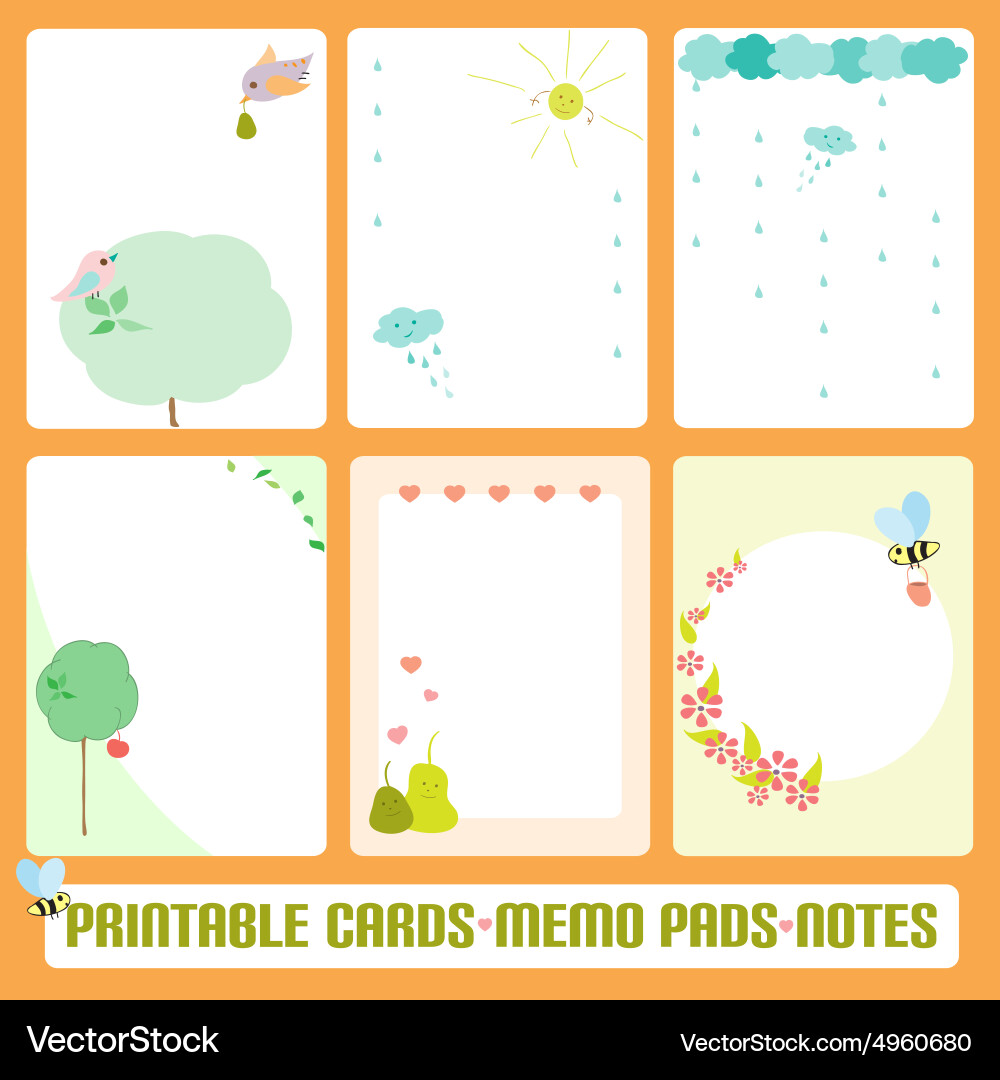 Memo set2 Vector Image