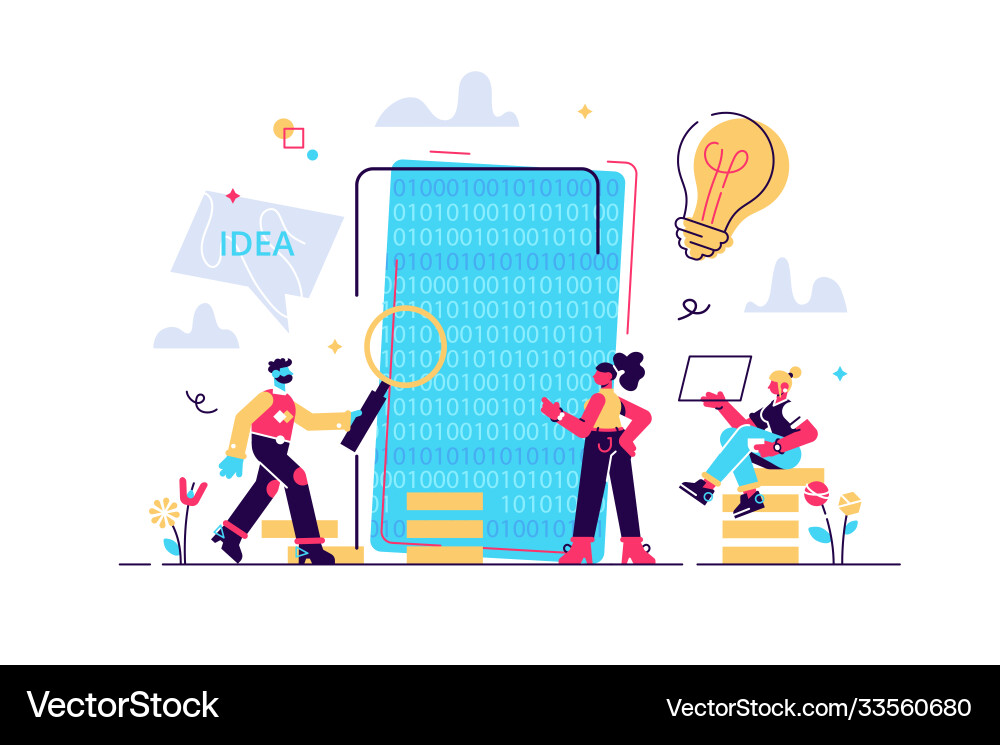 Mobile application development process vector image