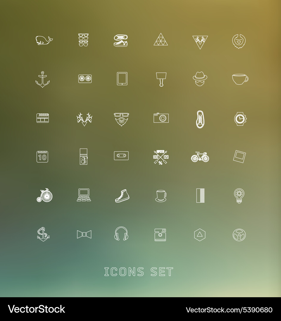 Modern thin line icons for web and mobile Vector Image