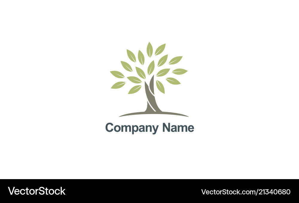 Organic Tree Logo - Abstract Nature Vector Image