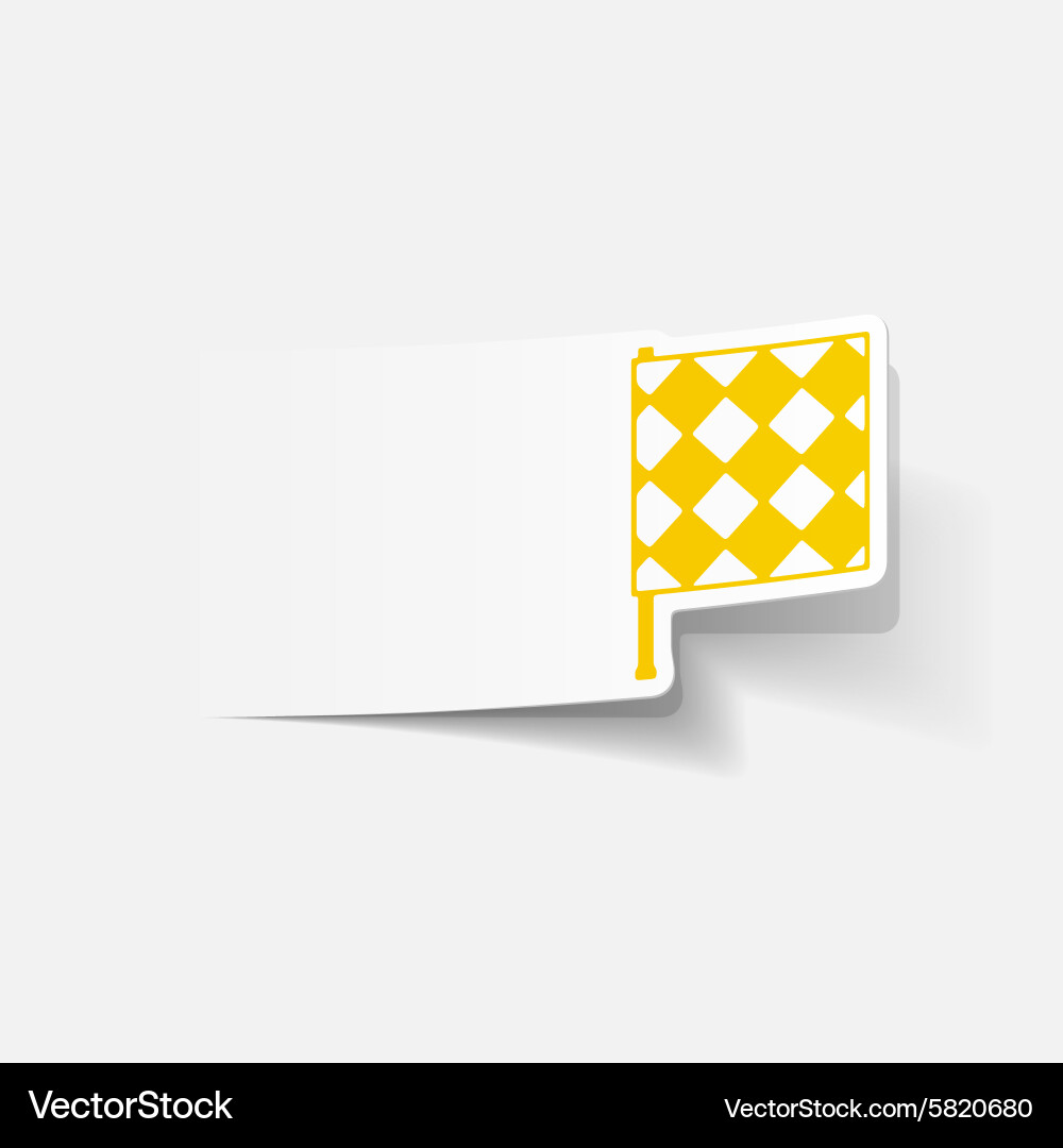 Realistic design element linesman flag vector image