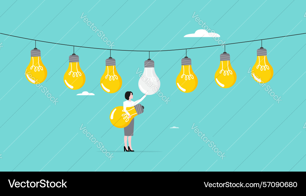 Replacing outdated ideas or strategies vector image