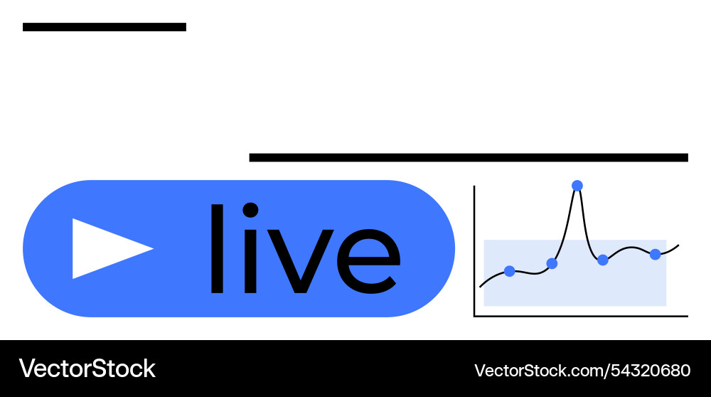Seamless integration of live streaming and data Seamless integration of live streaming and data vector image