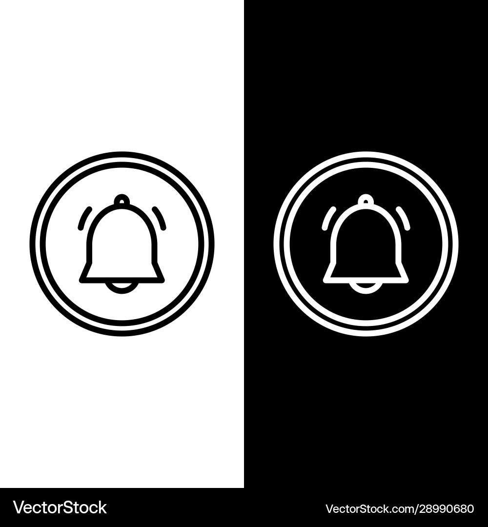 Set line circle button and chat notification icon vector image