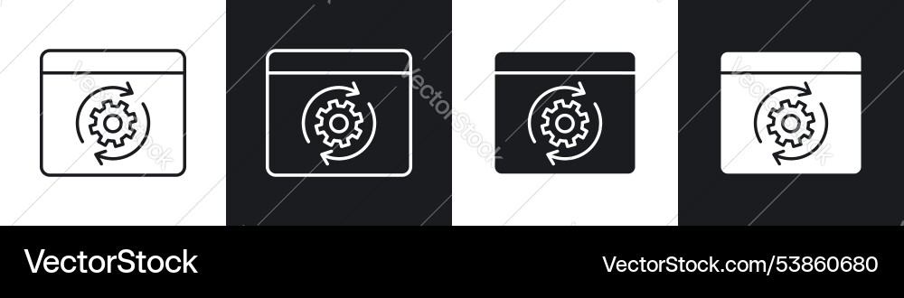 System update icon set Vector Image